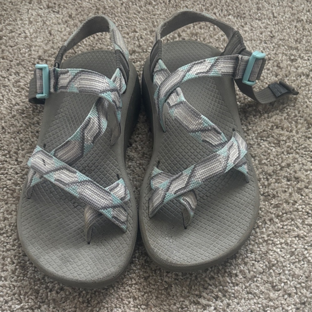 Chaco Gray and Blue Sandals